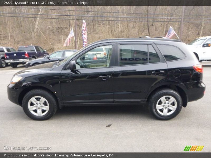 Ebony Black / Beige 2009 Hyundai Santa Fe GLS 4WD