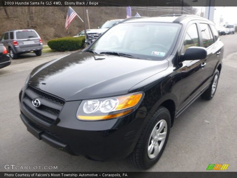 Ebony Black / Beige 2009 Hyundai Santa Fe GLS 4WD