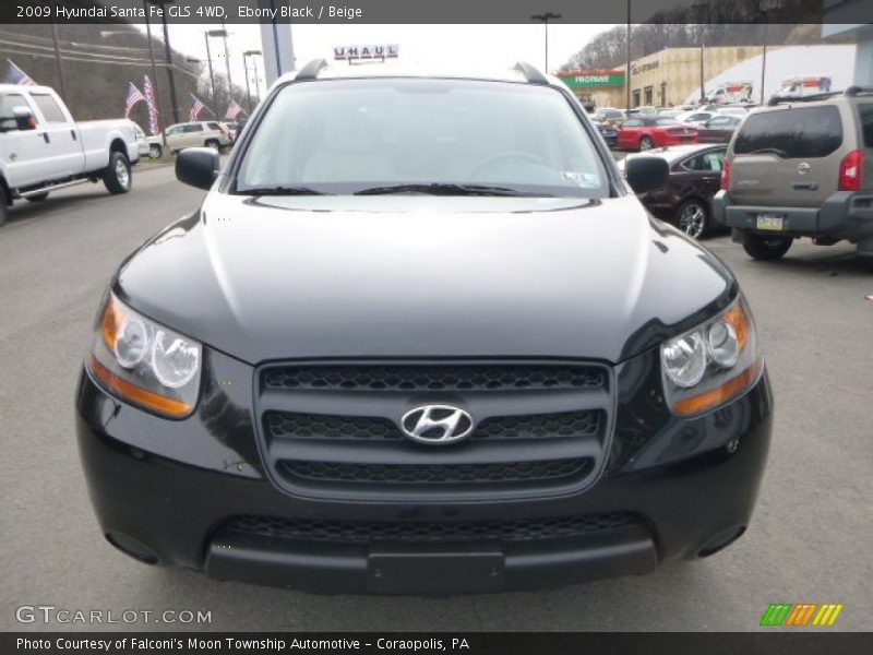 Ebony Black / Beige 2009 Hyundai Santa Fe GLS 4WD