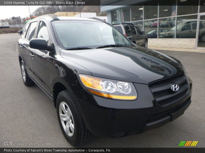 Ebony Black / Beige 2009 Hyundai Santa Fe GLS 4WD