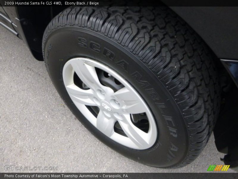 Ebony Black / Beige 2009 Hyundai Santa Fe GLS 4WD