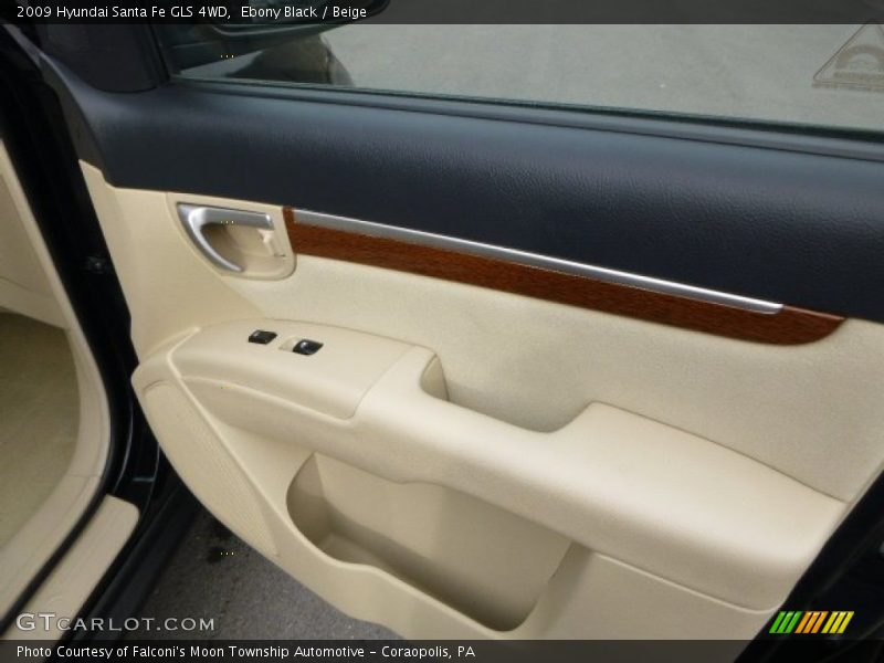 Ebony Black / Beige 2009 Hyundai Santa Fe GLS 4WD