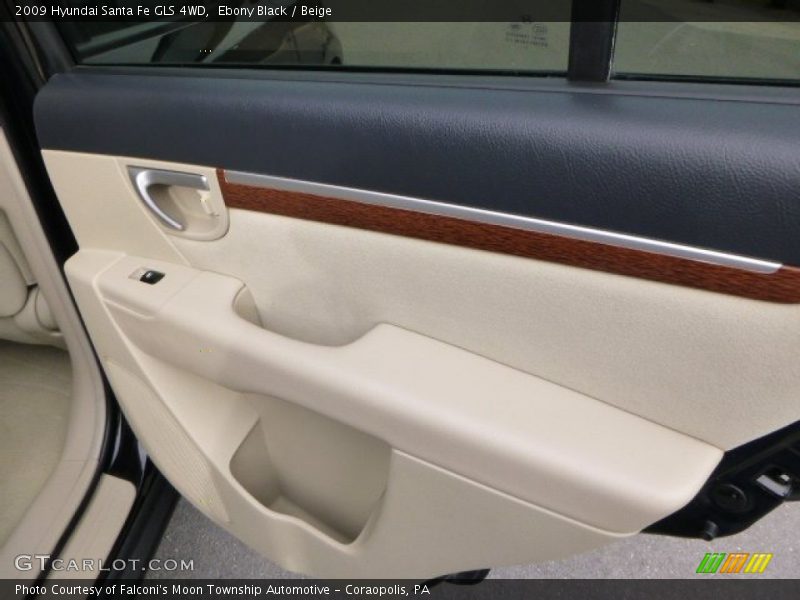 Ebony Black / Beige 2009 Hyundai Santa Fe GLS 4WD