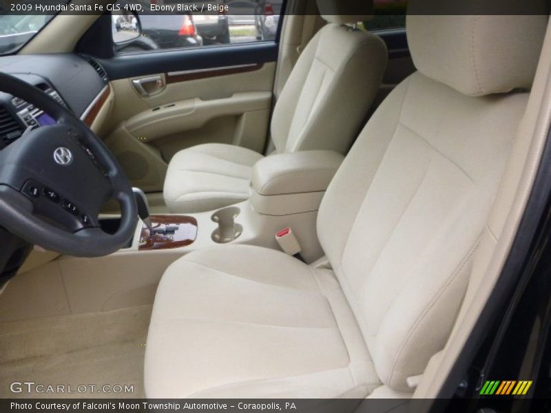 Ebony Black / Beige 2009 Hyundai Santa Fe GLS 4WD