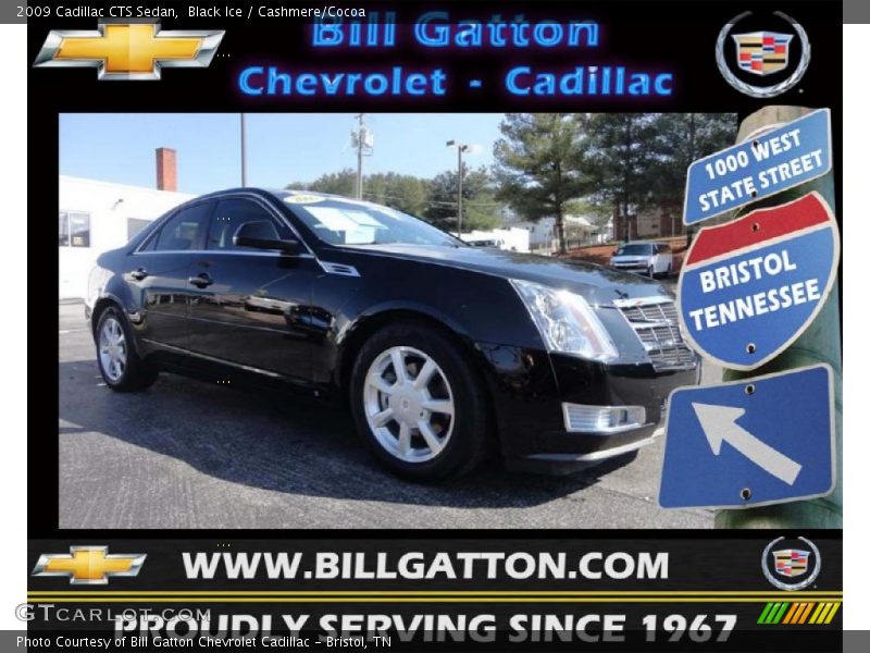Black Ice / Cashmere/Cocoa 2009 Cadillac CTS Sedan