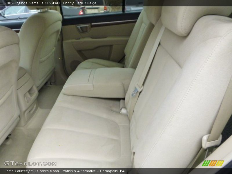 Ebony Black / Beige 2009 Hyundai Santa Fe GLS 4WD