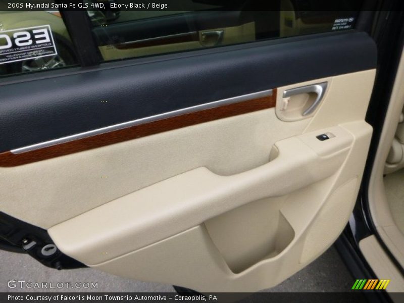 Ebony Black / Beige 2009 Hyundai Santa Fe GLS 4WD