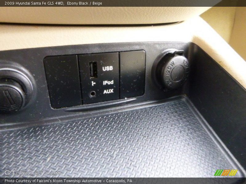 Ebony Black / Beige 2009 Hyundai Santa Fe GLS 4WD