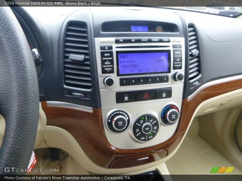 Ebony Black / Beige 2009 Hyundai Santa Fe GLS 4WD