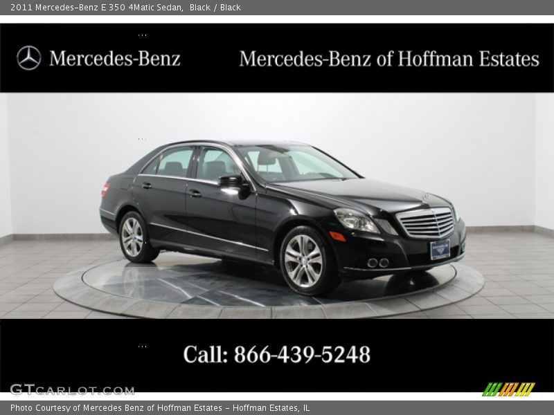 Black / Black 2011 Mercedes-Benz E 350 4Matic Sedan