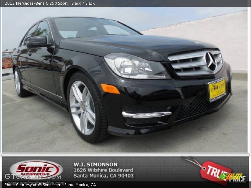 Black / Black 2013 Mercedes-Benz C 250 Sport