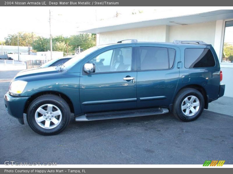 Deep Water Blue Metallic / Steel/Titanium 2004 Nissan Armada LE