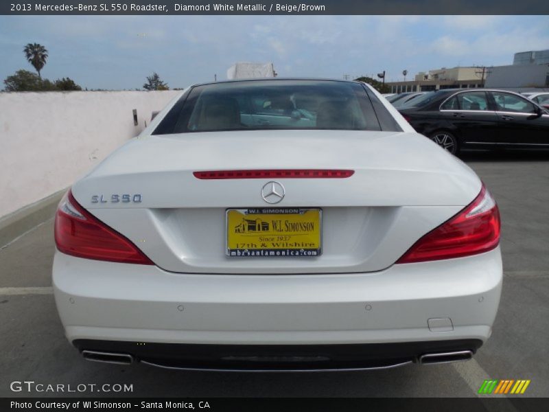 Diamond White Metallic / Beige/Brown 2013 Mercedes-Benz SL 550 Roadster