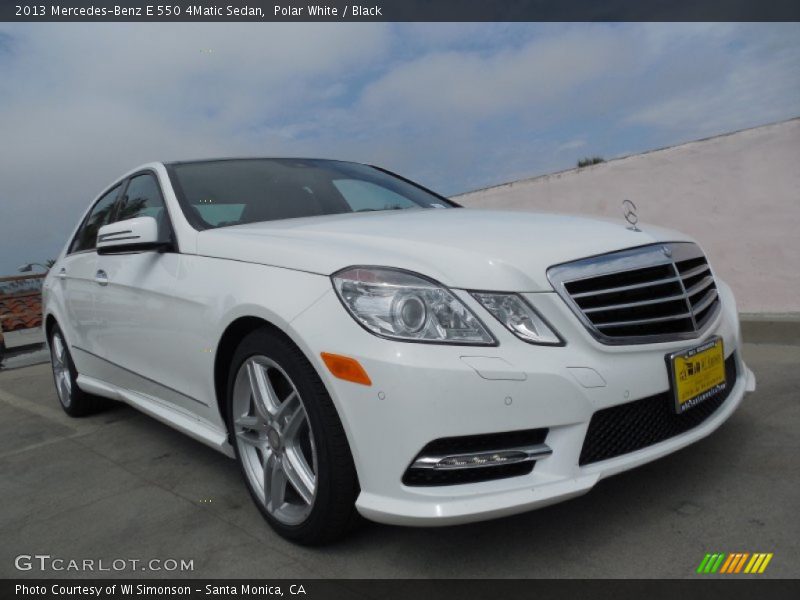 Polar White / Black 2013 Mercedes-Benz E 550 4Matic Sedan