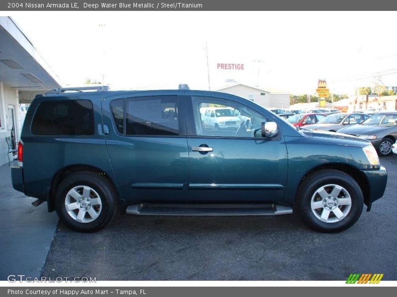 Deep Water Blue Metallic / Steel/Titanium 2004 Nissan Armada LE