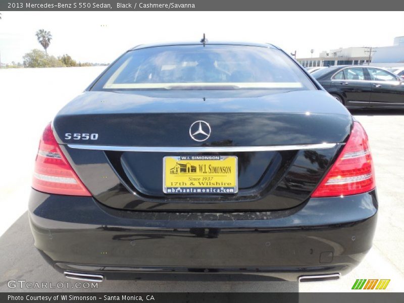 Black / Cashmere/Savanna 2013 Mercedes-Benz S 550 Sedan