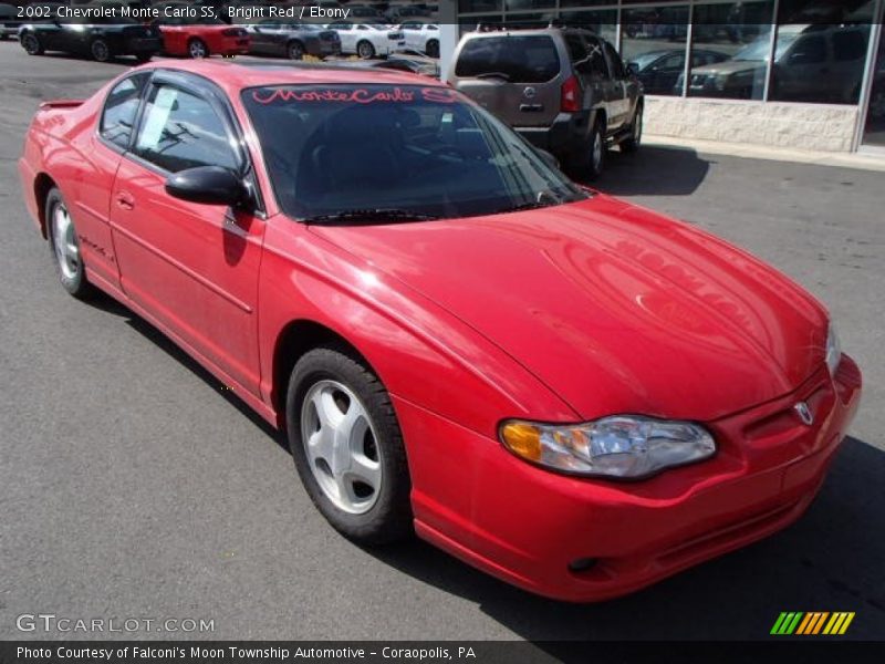 Bright Red / Ebony 2002 Chevrolet Monte Carlo SS