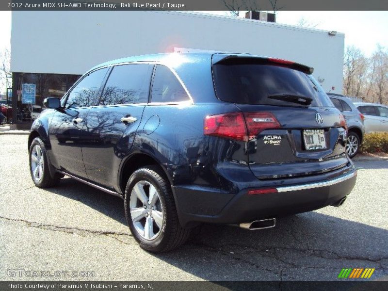 Bali Blue Pearl / Taupe 2012 Acura MDX SH-AWD Technology
