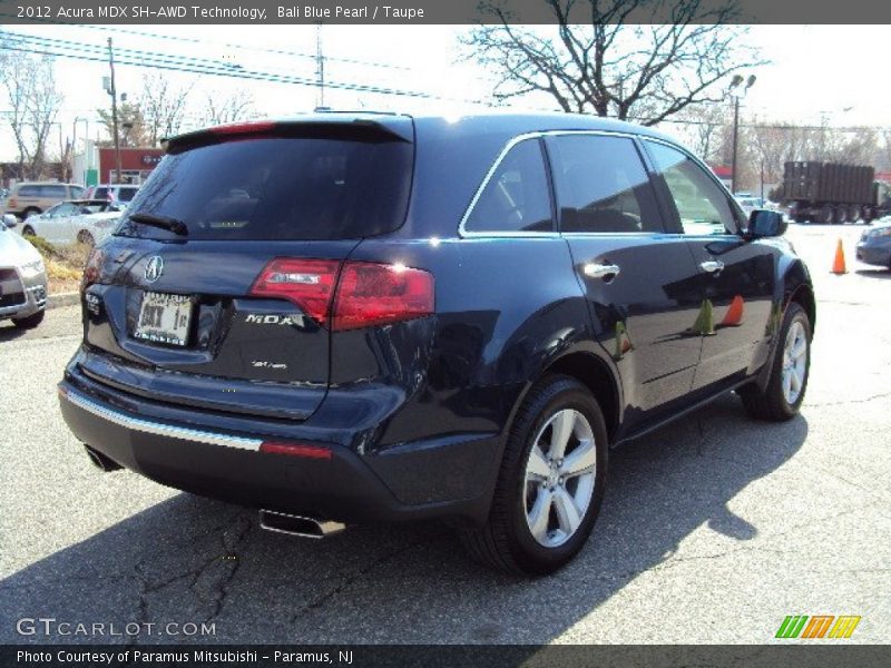Bali Blue Pearl / Taupe 2012 Acura MDX SH-AWD Technology