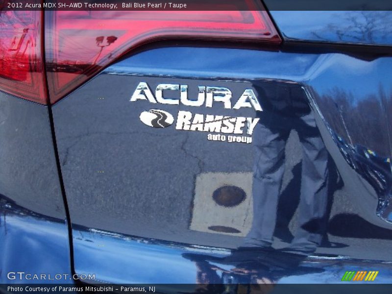 Bali Blue Pearl / Taupe 2012 Acura MDX SH-AWD Technology