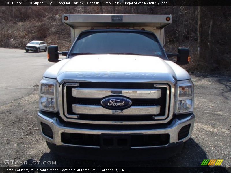 Ingot Silver Metallic / Steel 2011 Ford F350 Super Duty XL Regular Cab 4x4 Chassis Dump Truck