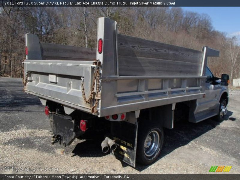 Ingot Silver Metallic / Steel 2011 Ford F350 Super Duty XL Regular Cab 4x4 Chassis Dump Truck