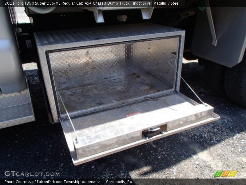 Ingot Silver Metallic / Steel 2011 Ford F350 Super Duty XL Regular Cab 4x4 Chassis Dump Truck