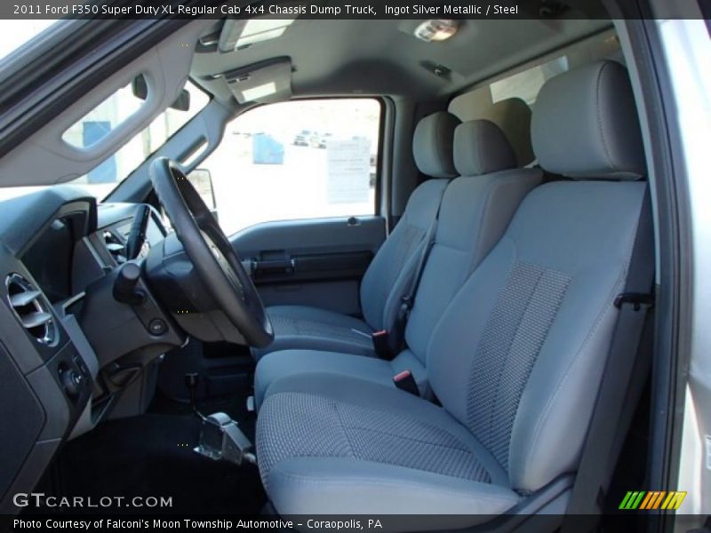 Ingot Silver Metallic / Steel 2011 Ford F350 Super Duty XL Regular Cab 4x4 Chassis Dump Truck