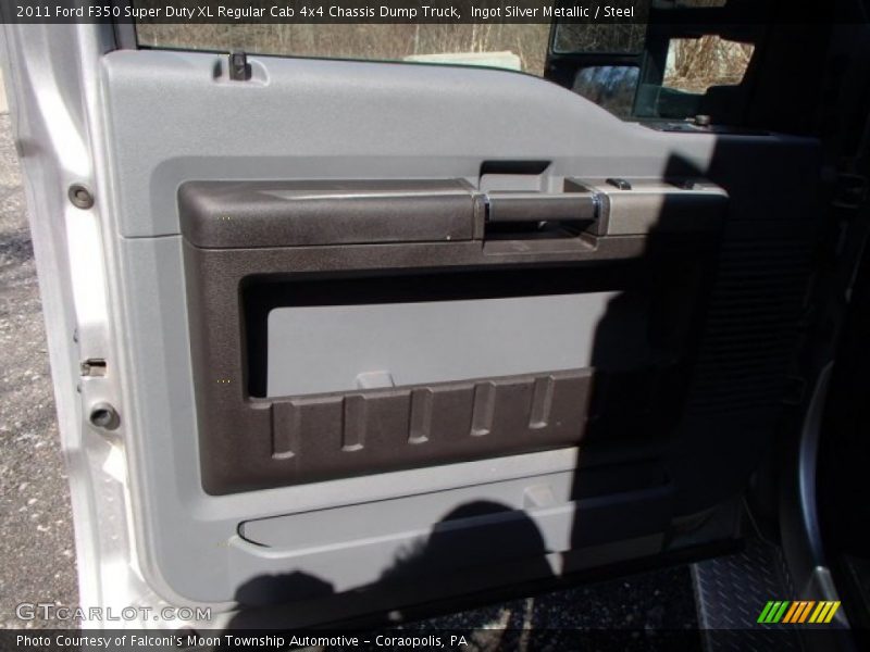 Ingot Silver Metallic / Steel 2011 Ford F350 Super Duty XL Regular Cab 4x4 Chassis Dump Truck