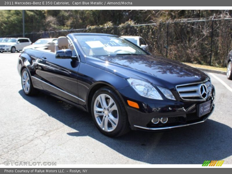 Capri Blue Metallic / Almond/Mocha 2011 Mercedes-Benz E 350 Cabriolet