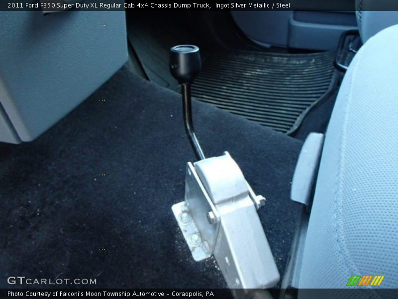 Ingot Silver Metallic / Steel 2011 Ford F350 Super Duty XL Regular Cab 4x4 Chassis Dump Truck