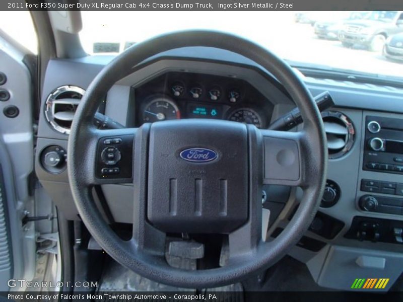 Ingot Silver Metallic / Steel 2011 Ford F350 Super Duty XL Regular Cab 4x4 Chassis Dump Truck