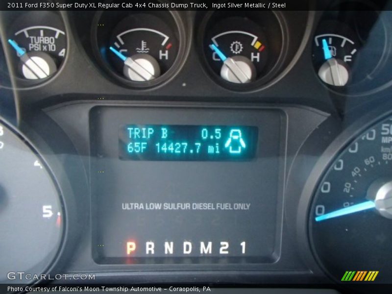 Ingot Silver Metallic / Steel 2011 Ford F350 Super Duty XL Regular Cab 4x4 Chassis Dump Truck