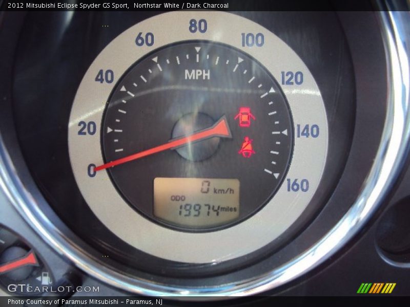 Northstar White / Dark Charcoal 2012 Mitsubishi Eclipse Spyder GS Sport
