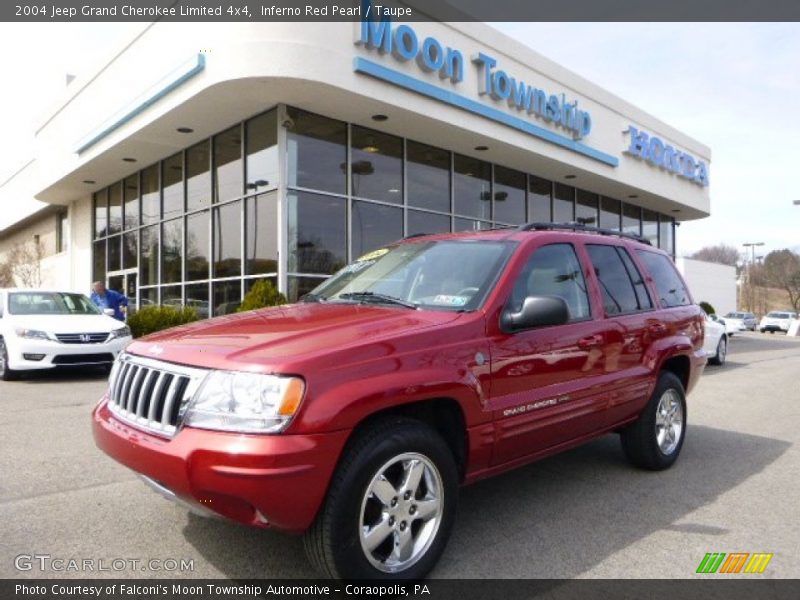 Inferno Red Pearl / Taupe 2004 Jeep Grand Cherokee Limited 4x4