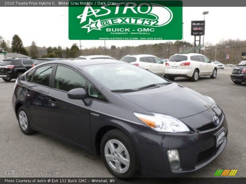 Winter Gray Metallic / Dark Gray 2010 Toyota Prius Hybrid V