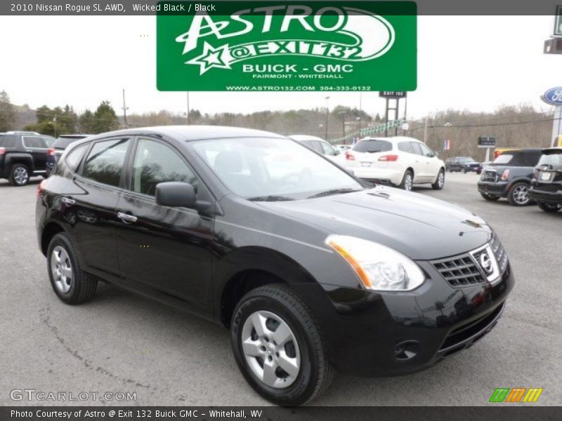 Wicked Black / Black 2010 Nissan Rogue SL AWD