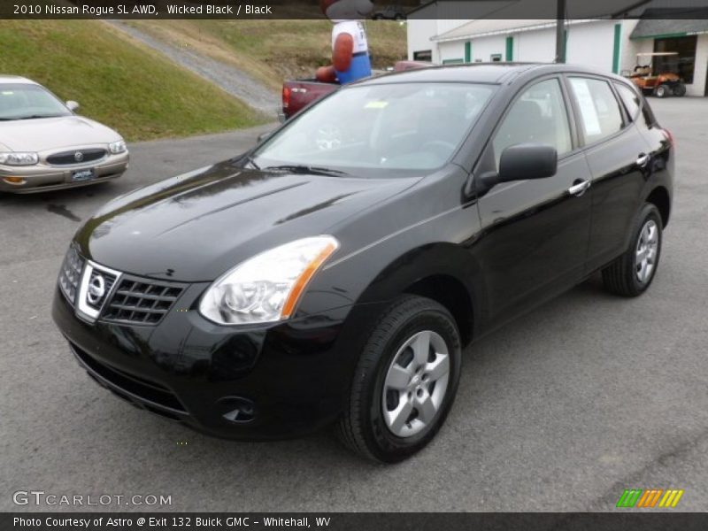 Wicked Black / Black 2010 Nissan Rogue SL AWD