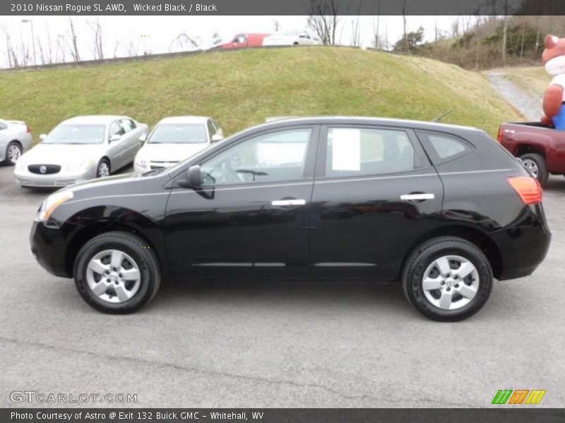 Wicked Black / Black 2010 Nissan Rogue SL AWD