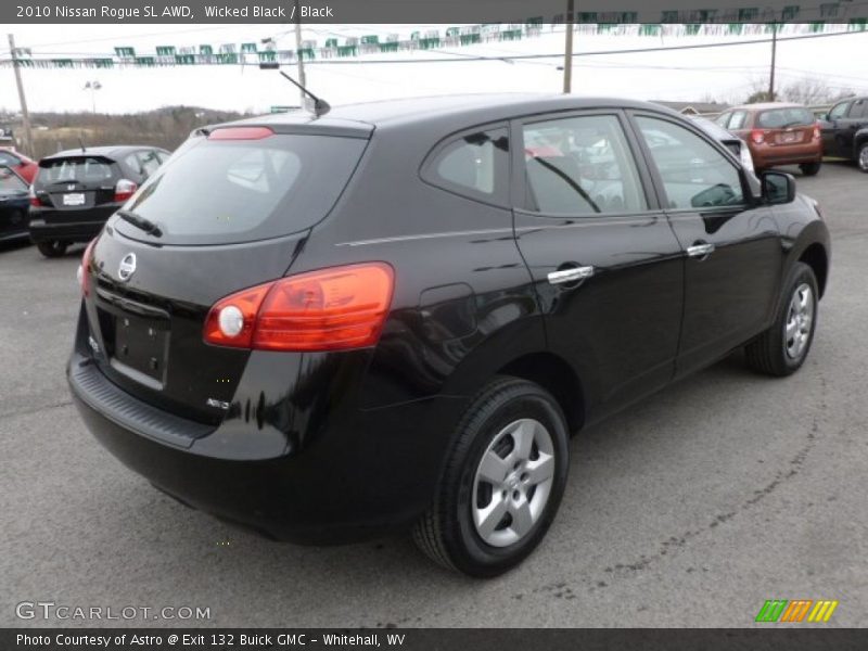 Wicked Black / Black 2010 Nissan Rogue SL AWD