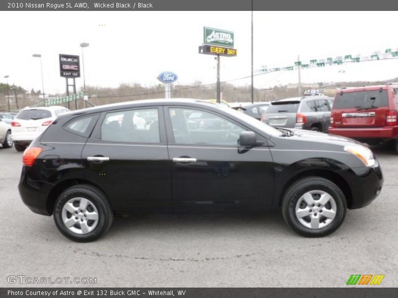 Wicked Black / Black 2010 Nissan Rogue SL AWD