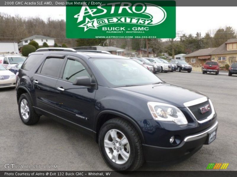 Deep Blue Metallic / Ebony 2008 GMC Acadia SLE AWD