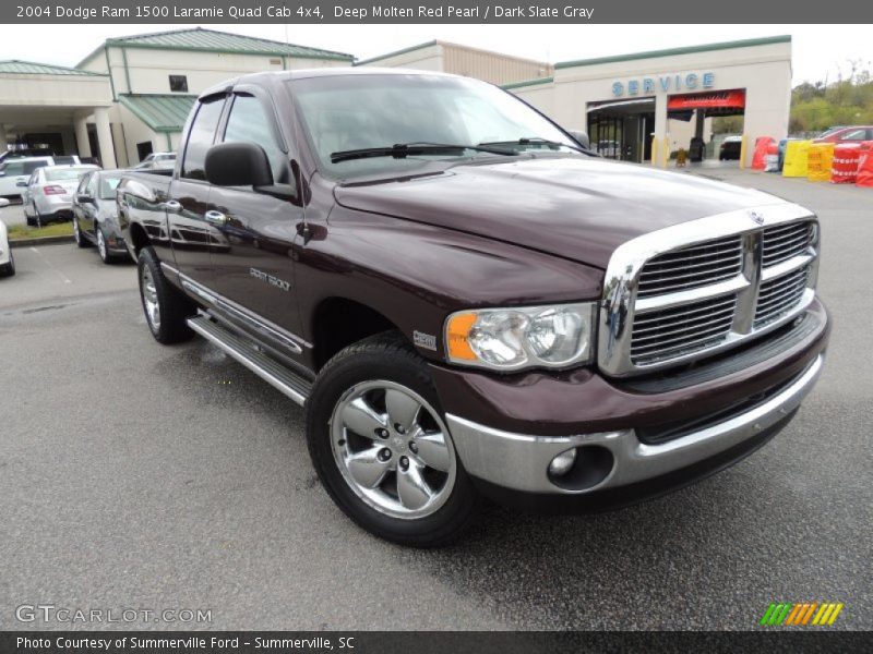Deep Molten Red Pearl / Dark Slate Gray 2004 Dodge Ram 1500 Laramie Quad Cab 4x4