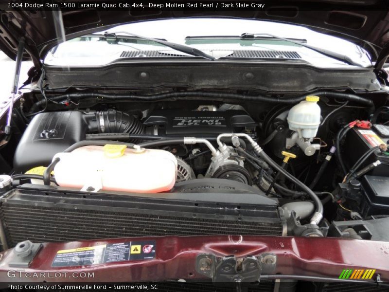 Deep Molten Red Pearl / Dark Slate Gray 2004 Dodge Ram 1500 Laramie Quad Cab 4x4