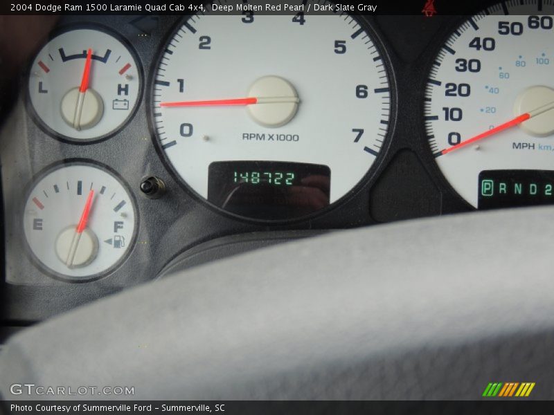 Deep Molten Red Pearl / Dark Slate Gray 2004 Dodge Ram 1500 Laramie Quad Cab 4x4