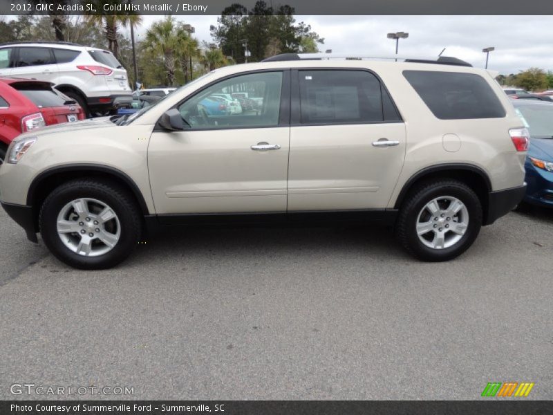Gold Mist Metallic / Ebony 2012 GMC Acadia SL