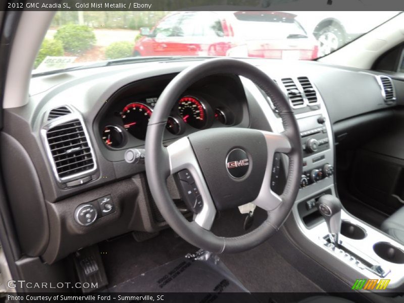 Gold Mist Metallic / Ebony 2012 GMC Acadia SL