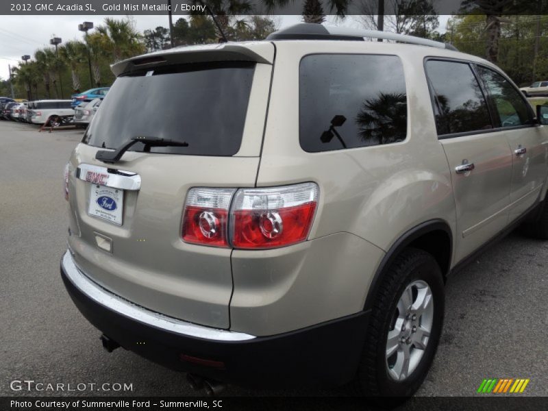 Gold Mist Metallic / Ebony 2012 GMC Acadia SL