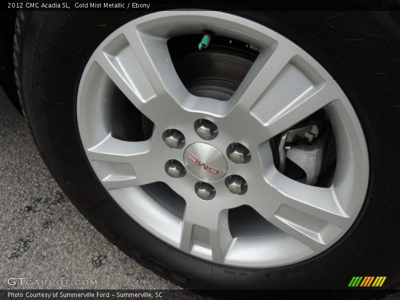 Gold Mist Metallic / Ebony 2012 GMC Acadia SL