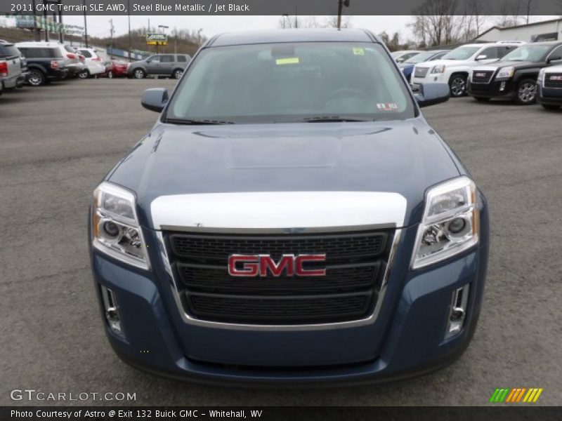 Steel Blue Metallic / Jet Black 2011 GMC Terrain SLE AWD